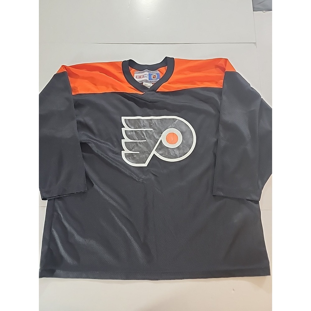 Philadelphia Flyers CCM Jersey‎ Mens XL Black Orange Vintage 90s 00s NHL Hockey
